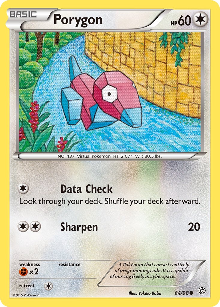 Ancient Origins Porygon Pokémon card