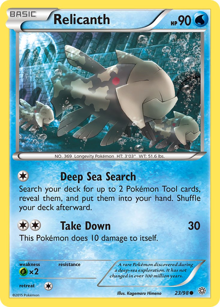 Ancient Origins Relicanth Pokémon card