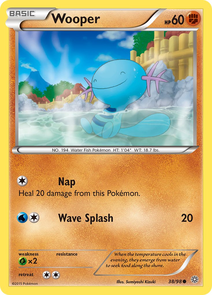 Ancient Origins Wooper Pokémon card