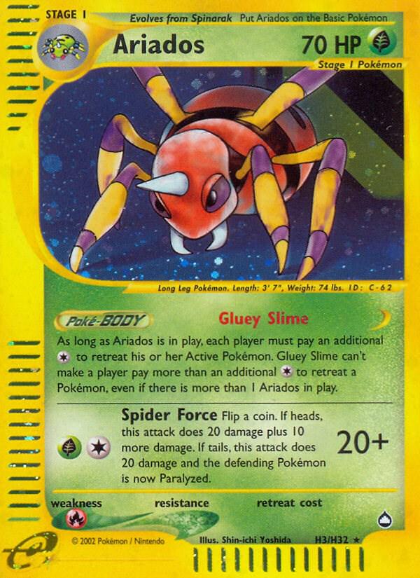 Aquapolis Ariados Pokémon card