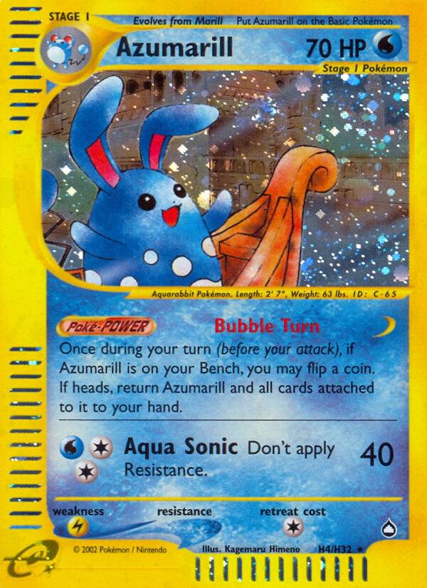 Aquapolis Azumarill Pokémon card