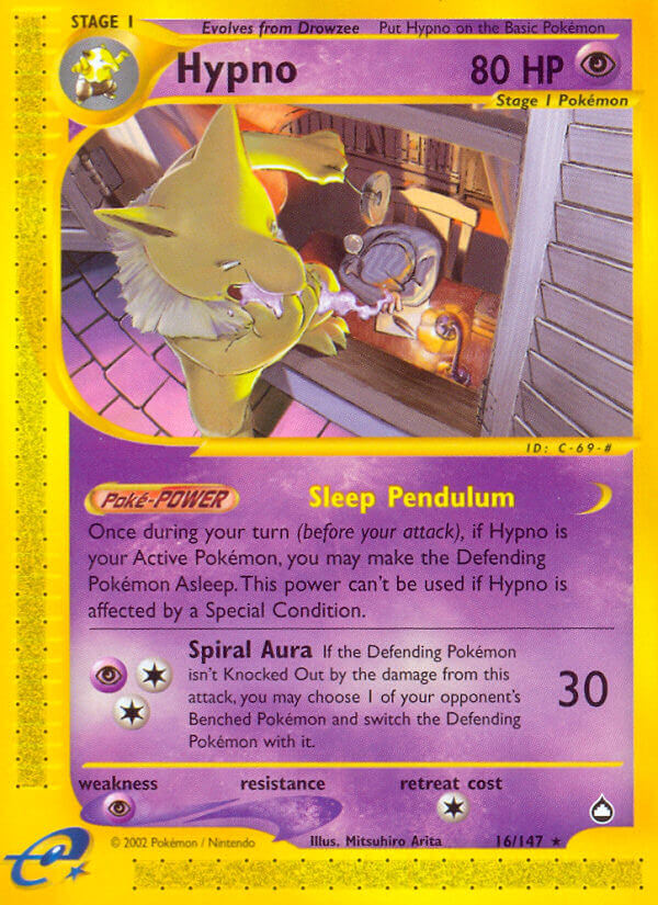 Aquapolis Hypno Pokémon card