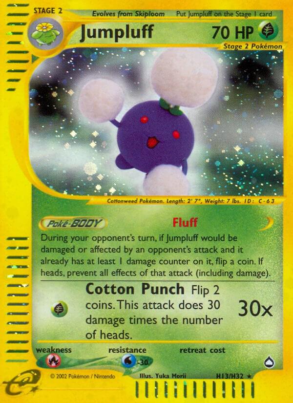 Aquapolis Jumpluff Pokémon card