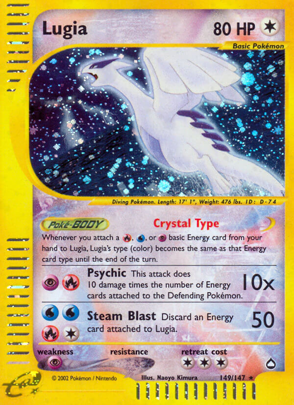 Aquapolis Lugia Pokémon card