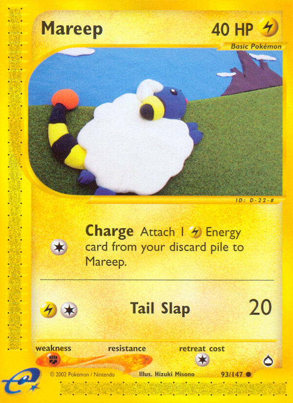 Aquapolis Mareep Pokémon card