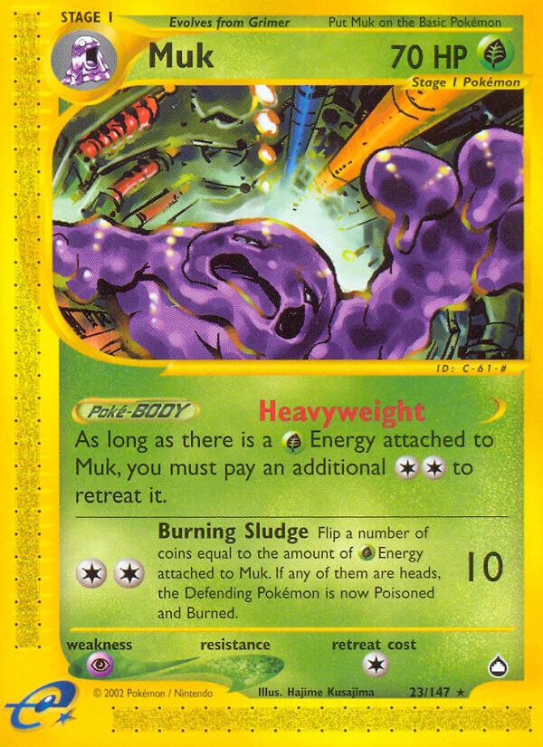 Aquapolis Muk Pokémon card