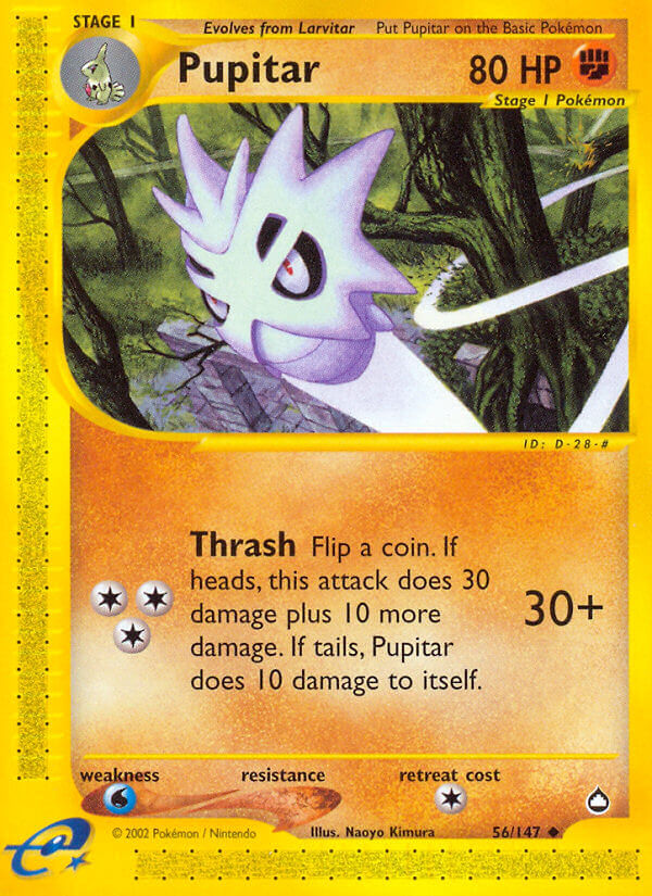 Aquapolis Pupitar Pokémon card
