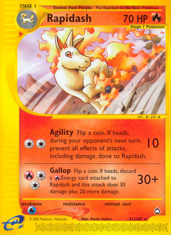 Aquapolis Rapidash Pokémon card