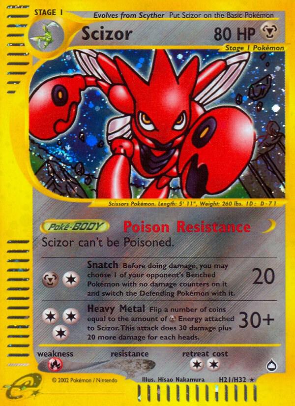 Aquapolis Scizor Pokémon card