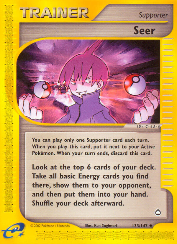 Aquapolis Seer Pokémon card