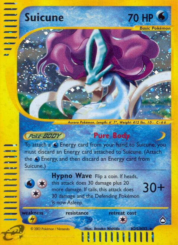 Aquapolis Suicune Pokémon card