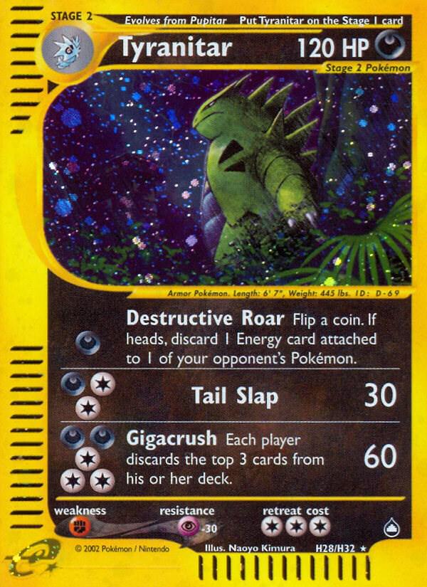 Aquapolis Tyranitar Pokémon card