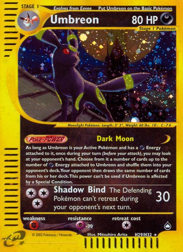 Aquapolis Umbreon Pokémon card