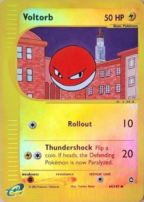 Aquapolis Voltorb [Reverse Holo] Pokémon card
