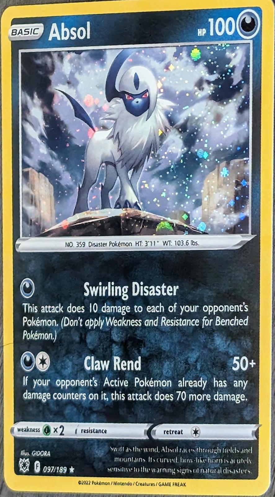 Astral Radiance Absol [Cosmos-Holo] Pokémon card