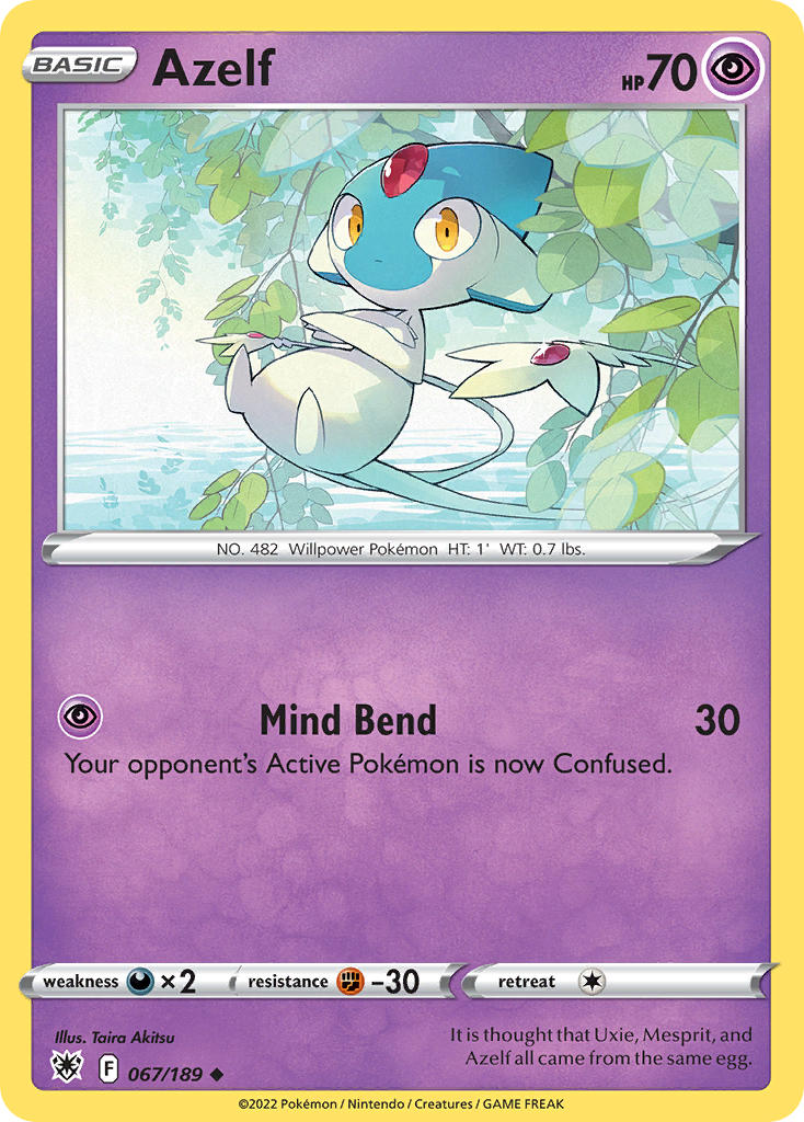 Astral Radiance Azelf Pokémon card