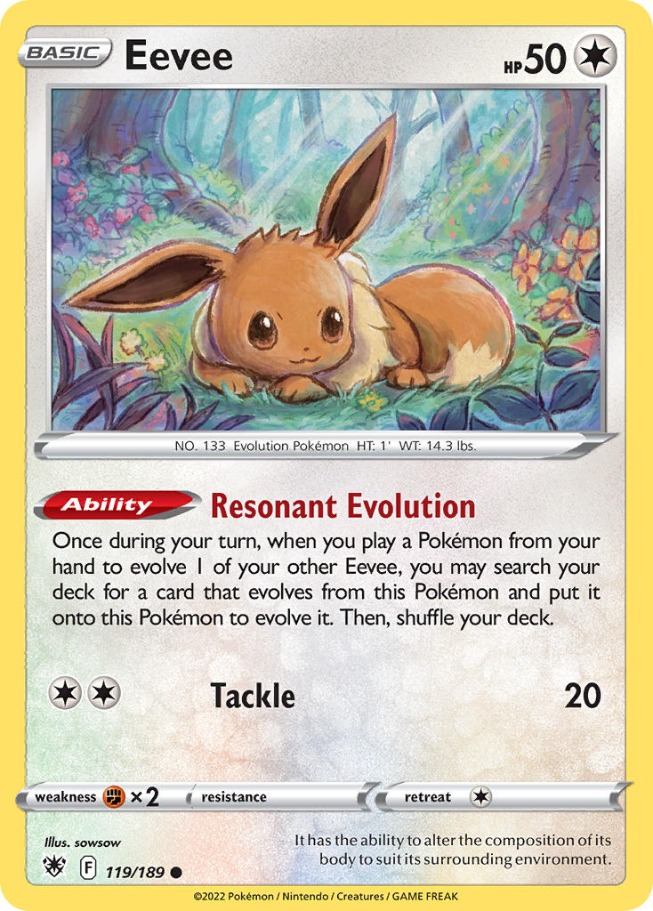 Astral Radiance Eevee Pokémon card