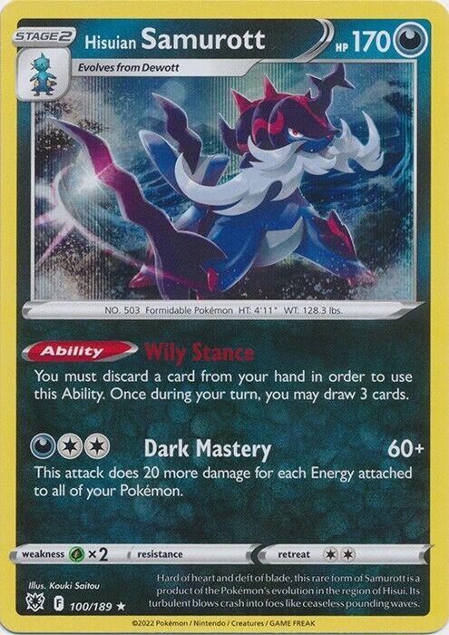 Astral Radiance Hisuian Samurott [Holo] Pokémon card
