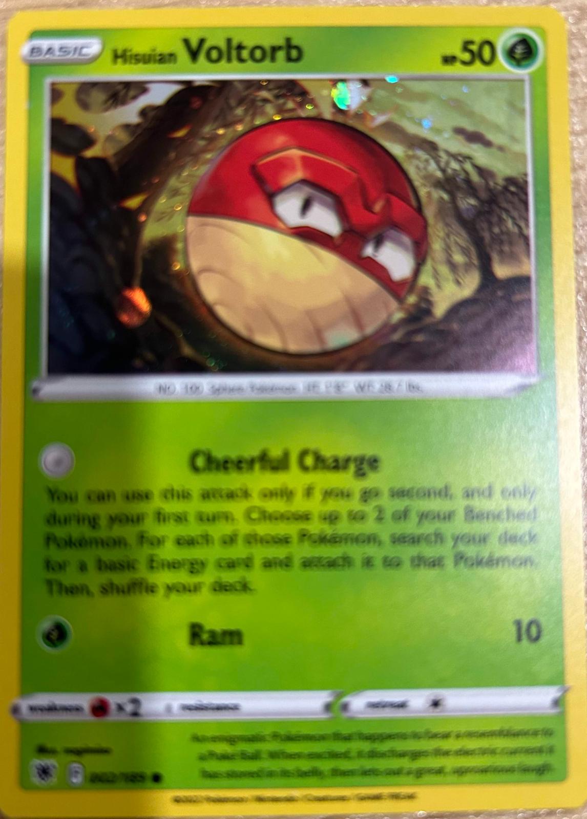 Astral Radiance Hisuian Voltorb [Holo] Pokémon card