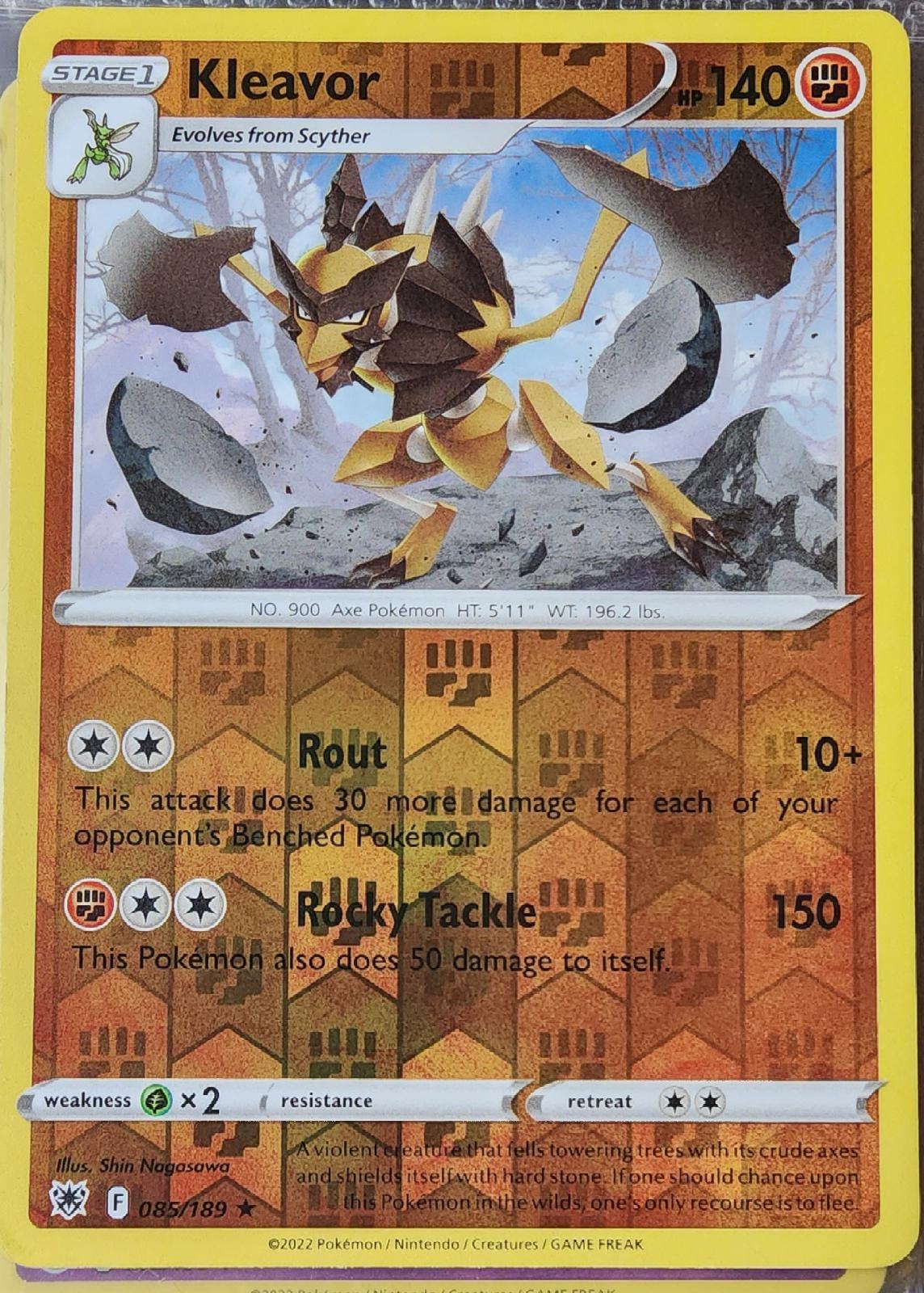 Astral Radiance Kleavor [Reverse Holo] Pokémon card