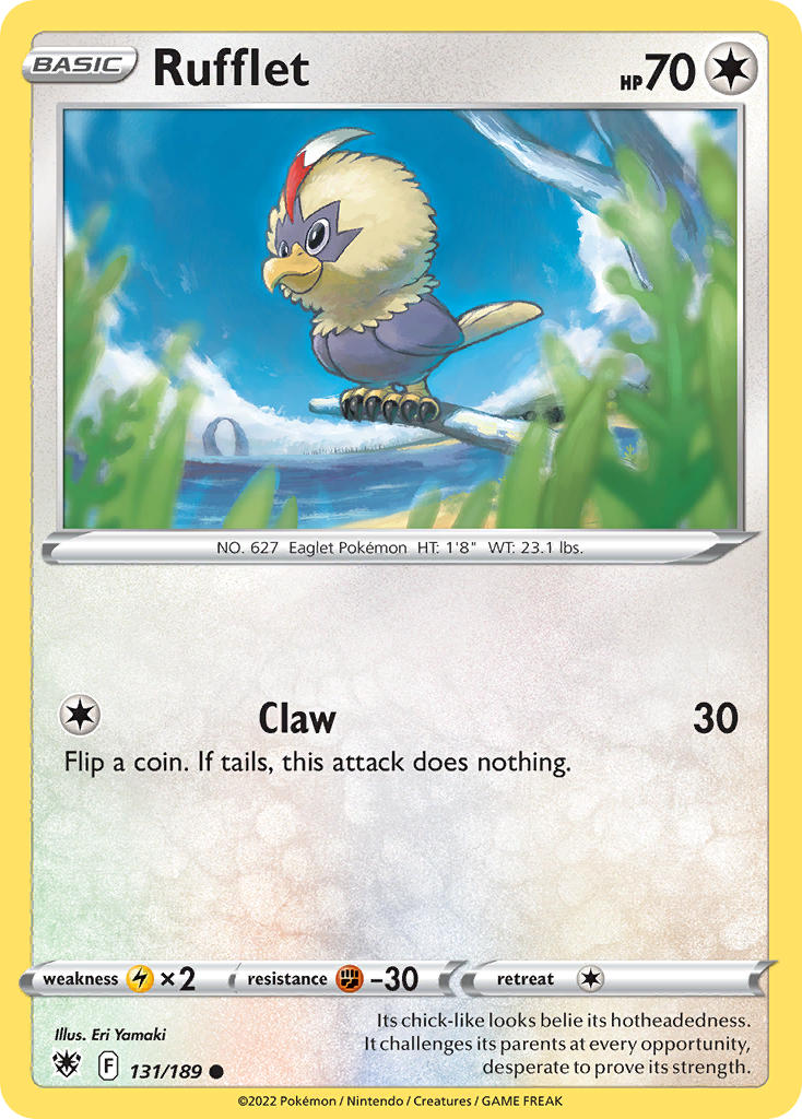 Astral Radiance Rufflet Pokémon card