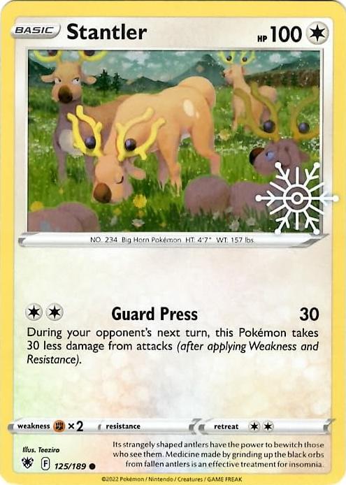 Astral Radiance Stantler [Snowflake-Stamp] Pokémon card
