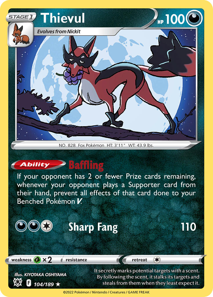 Astral Radiance Thievul Pokémon card