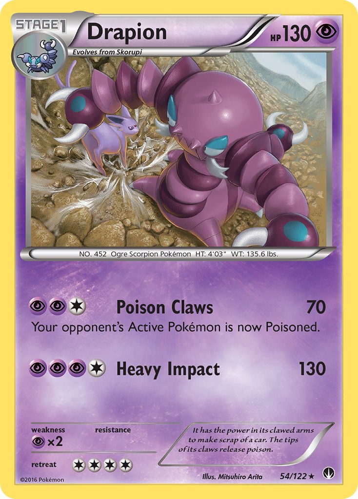 BREAKpoint Drapion Pokémon card