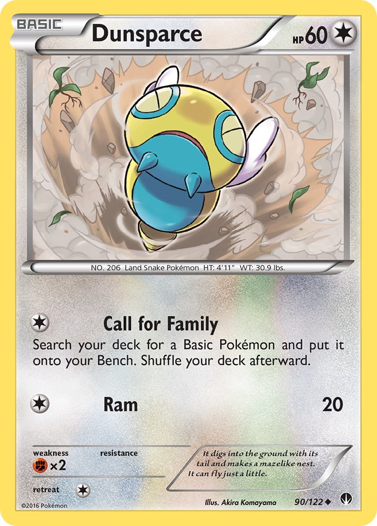 BREAKpoint Dunsparce Pokémon card