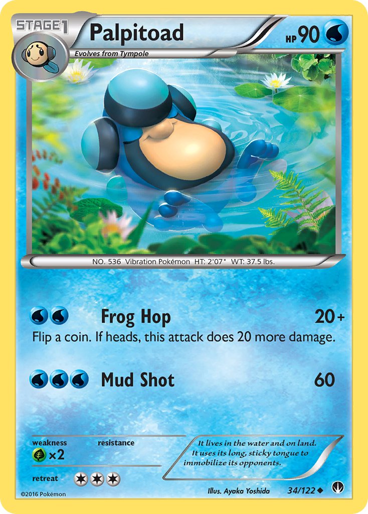 BREAKpoint Palpitoad Pokémon card
