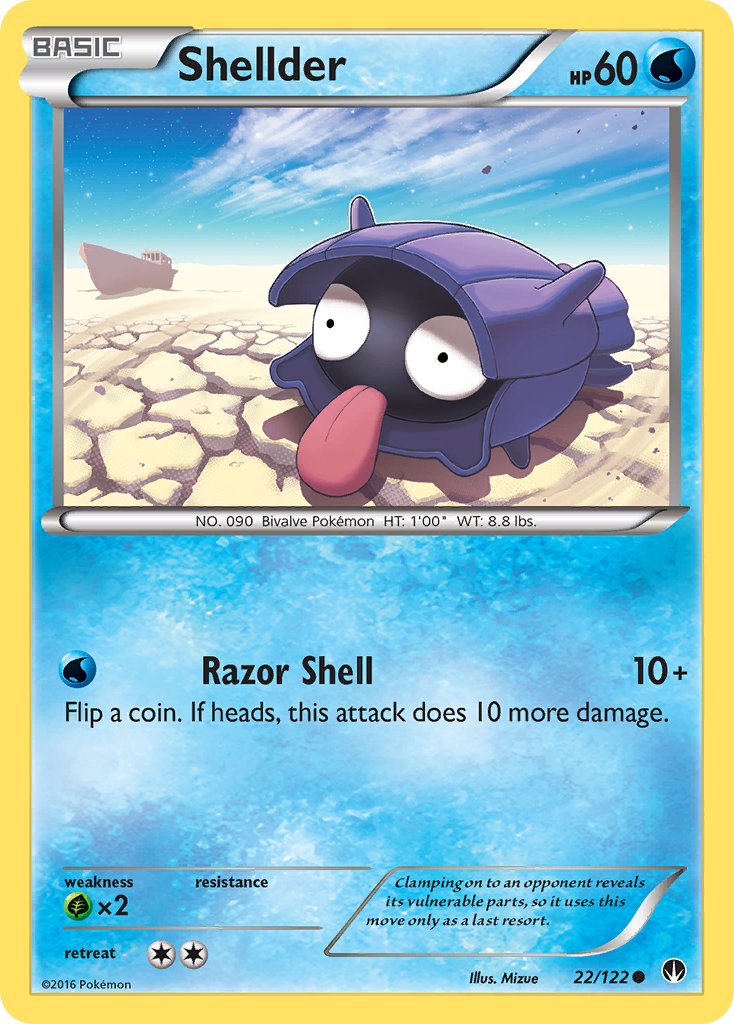 BREAKpoint Shellder Pokémon card