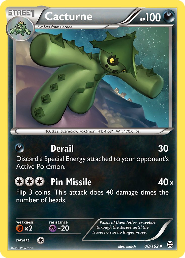 BREAKthrough Cacturne Pokémon card