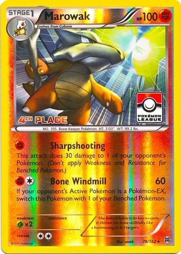 BREAKthrough Marowak [4th-Place-League] Pokémon card