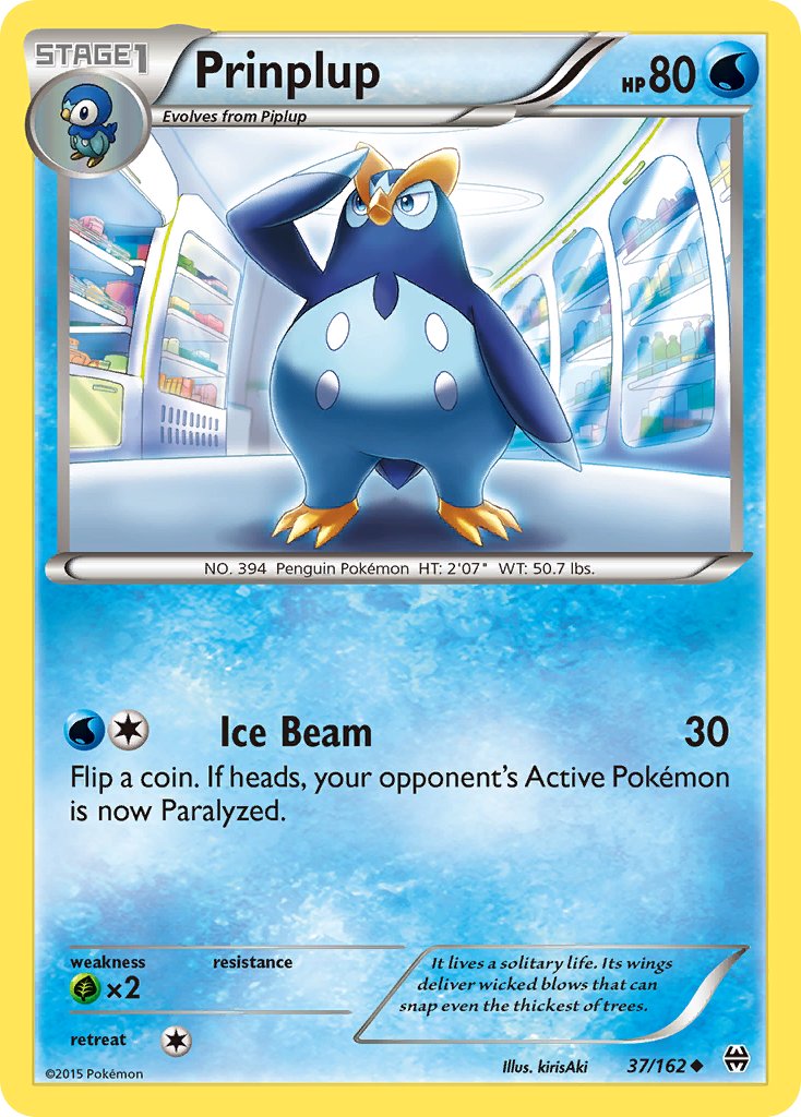 BREAKthrough Prinplup Pokémon card