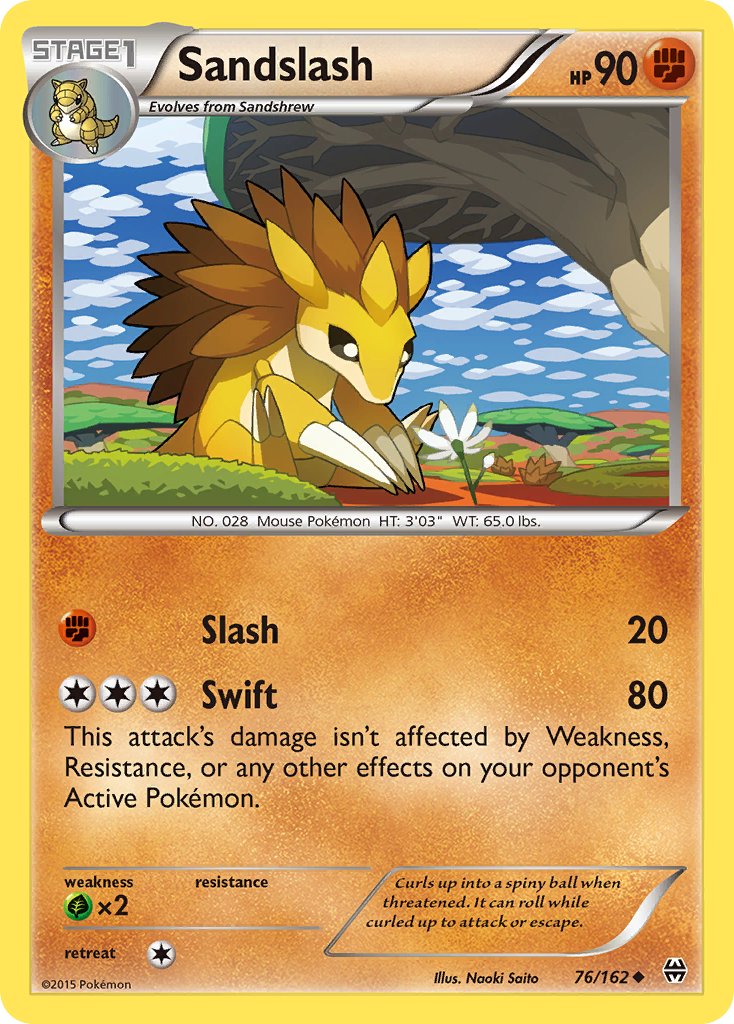 BREAKthrough Sandslash Pokémon card