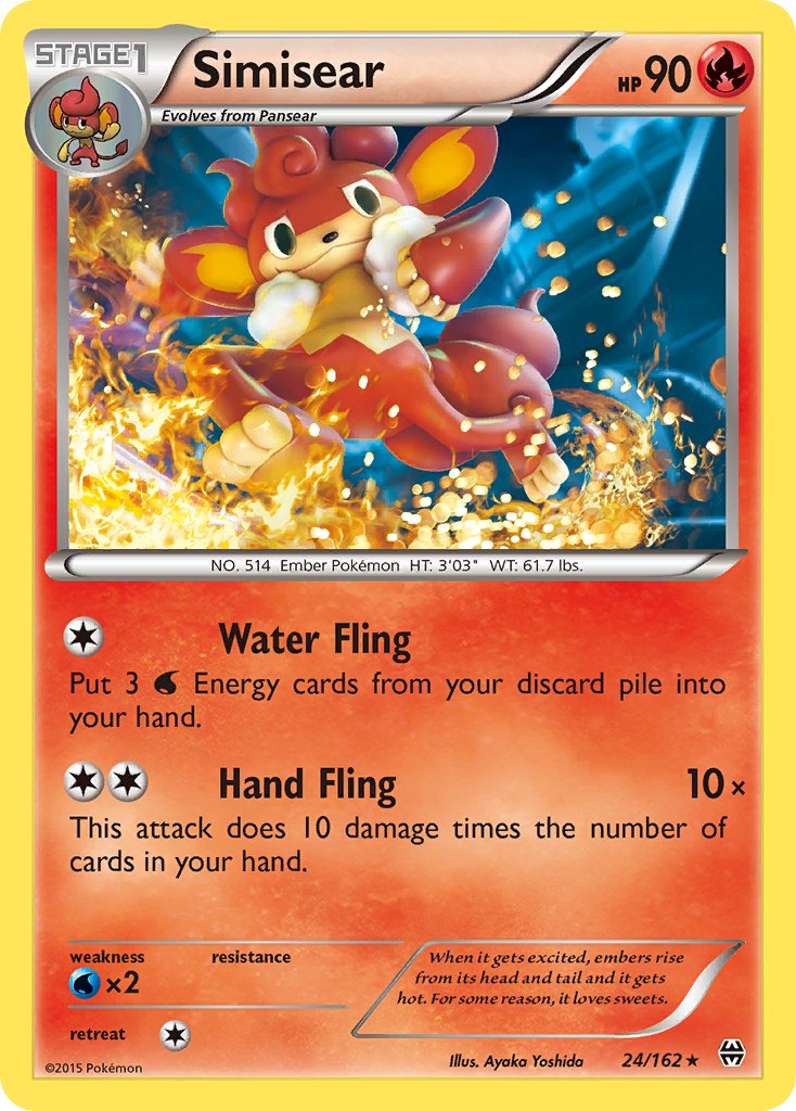 BREAKthrough Simisear Pokémon card