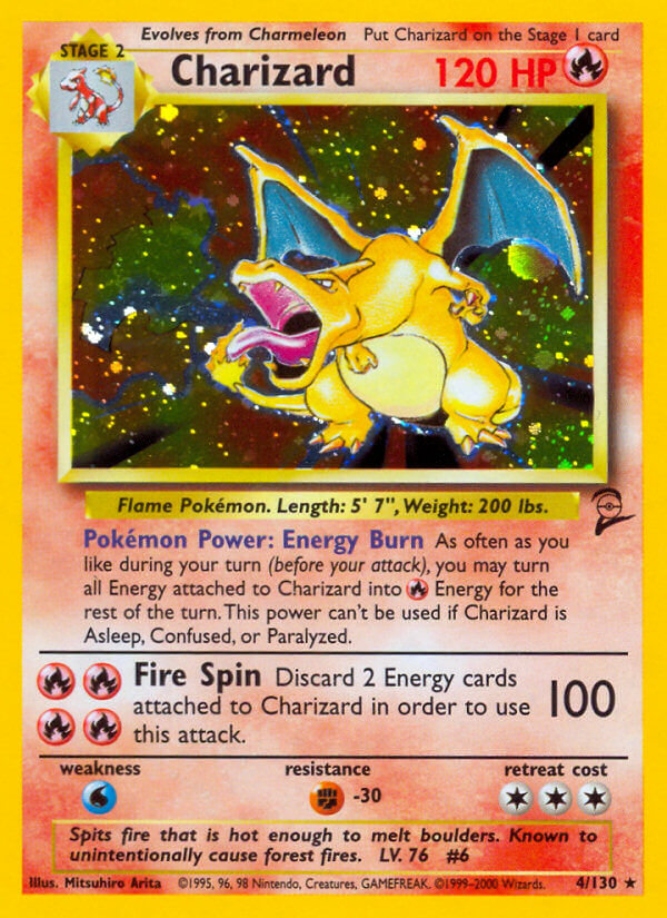 Base Set 2 Charizard Pokémon card