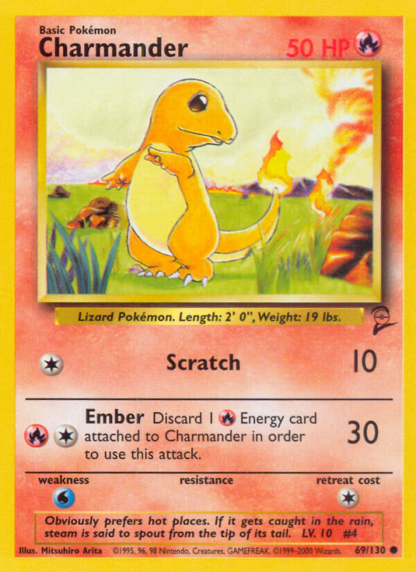Base Set 2 Charmander Pokémon card