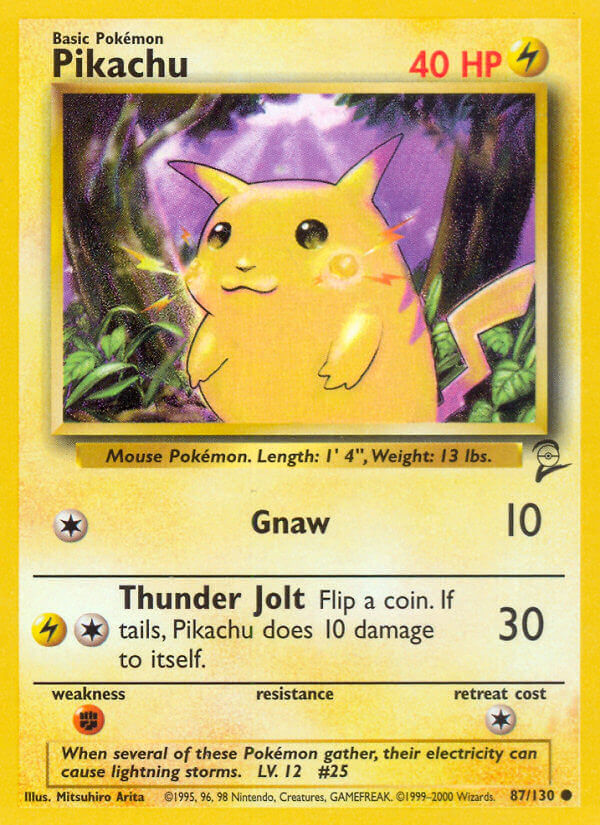 Base Set 2 Pikachu Pokémon card