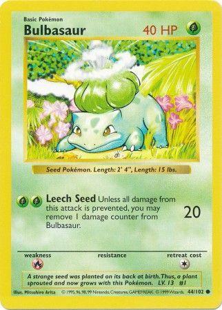 Base Set [Shadowless] Bulbasaur [Shadowless] Pokémon card