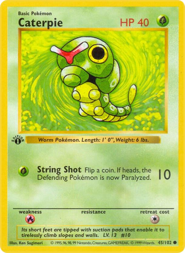 Base Set [1st-Edition] Caterpie [1st-Edition] Pokémon card