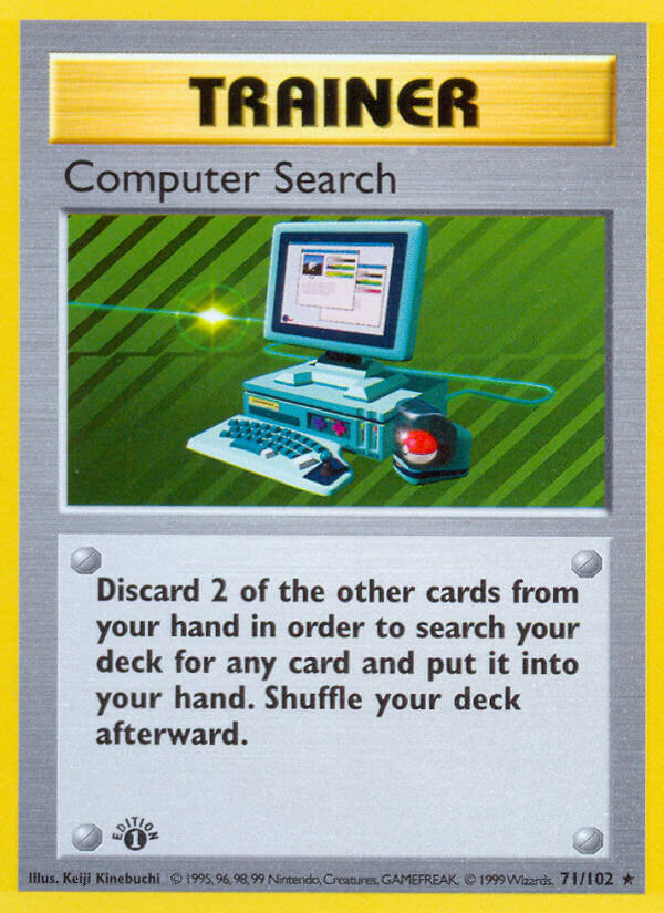 Base Set Computer Search Pokémon card