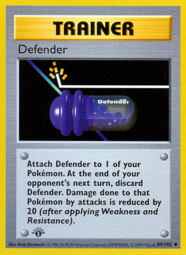 Base Set Defender Pokémon card