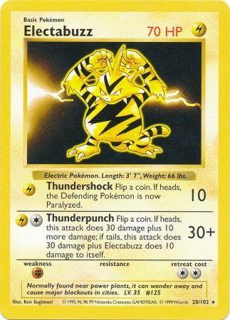 Base Set [Shadowless] Electabuzz [Shadowless] Pokémon card