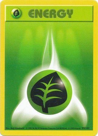 Base Set [Shadowless] Grass Energy [Shadowless] Pokémon card