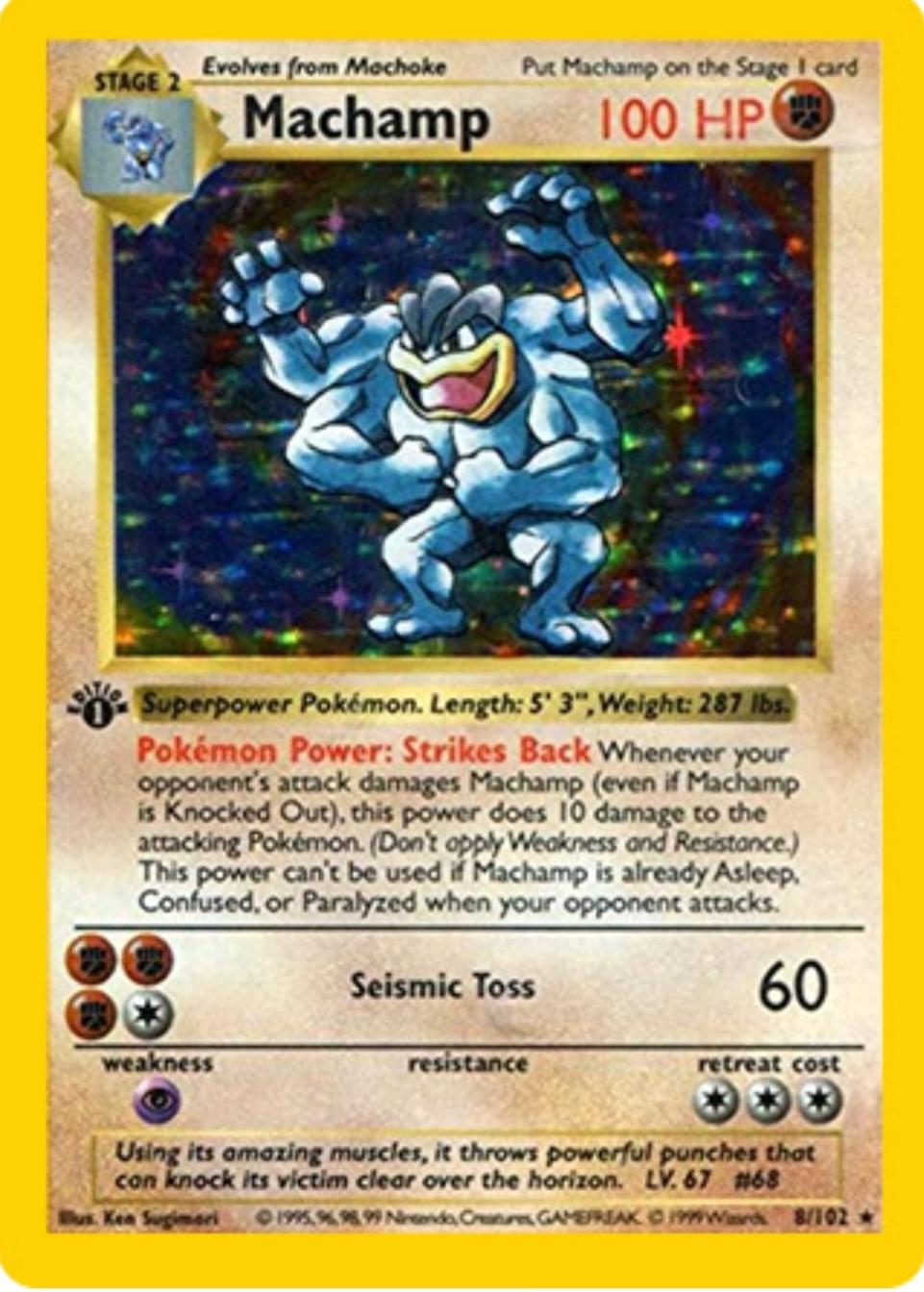 Base Set [Shadowless] Machamp [Shadowless] Pokémon card