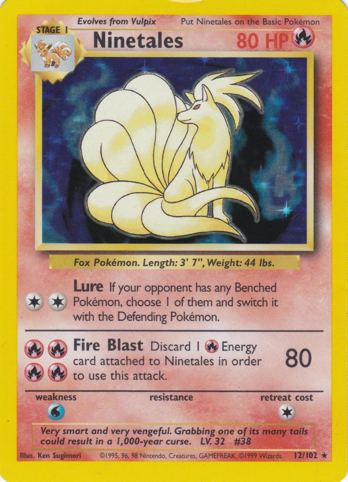 Base Set Ninetales [Black-Flame] Pokémon card