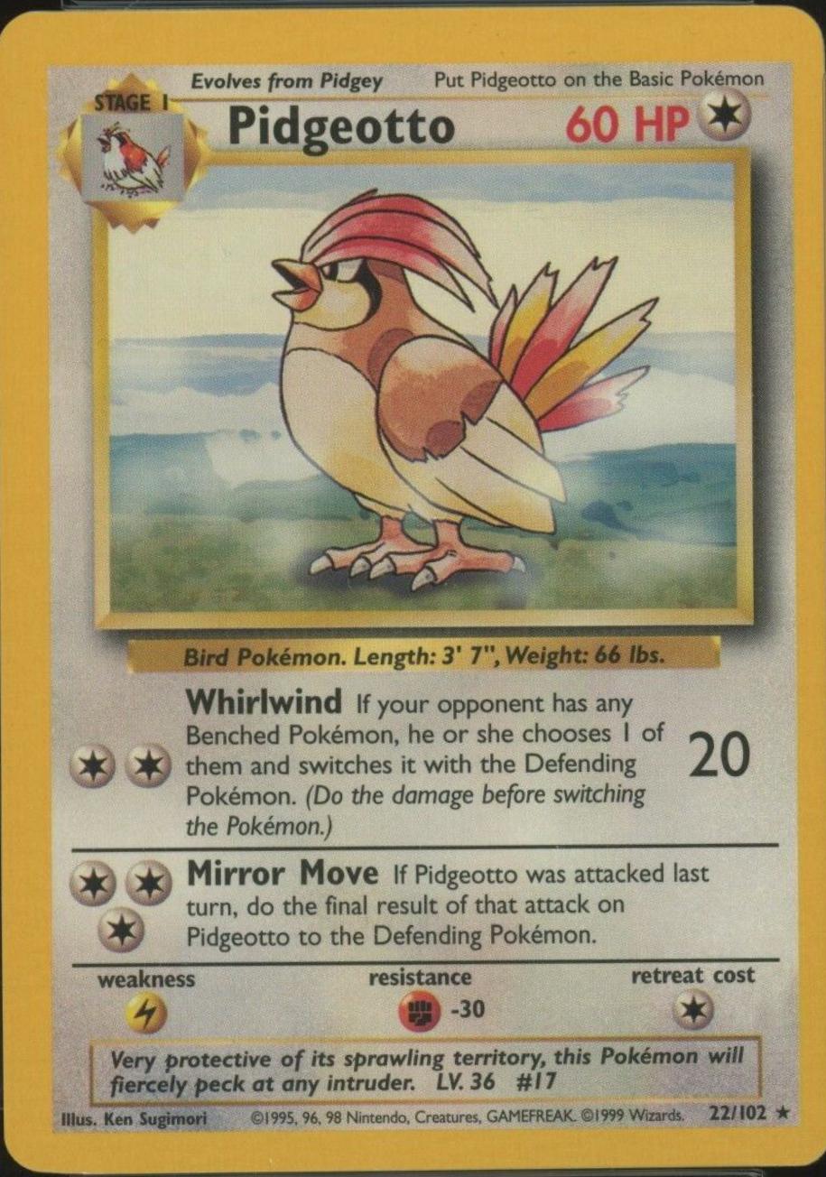 Base Set Pidgeotto [Trainer-Deck-B] Pokémon card