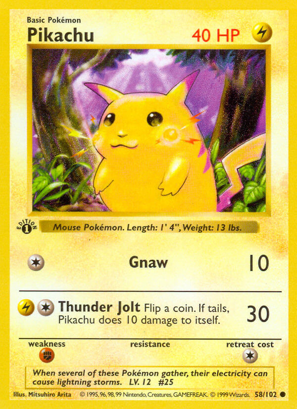 Base Set Pikachu Pokémon card