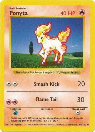 Base Set [Shadowless] Ponyta [Shadowless] Pokémon card